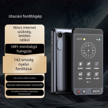 Többnyelvű fordító Androiddal, Bluetooth-támogatással, gombos működés, ABS ház