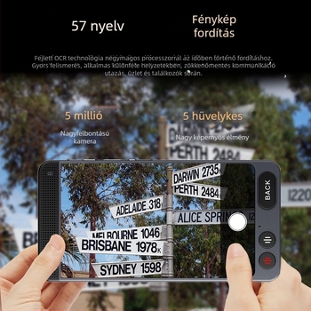 Többnyelvű fordító Androiddal, Bluetooth-támogatással, gombos működés, ABS ház