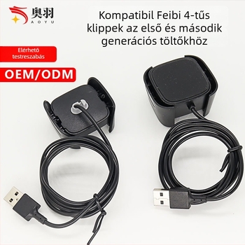 USB töltőklip a Fitbit Versa sorozathoz – 4‑pin, kompatibil Versa 1/2/3, Maohong Technology
