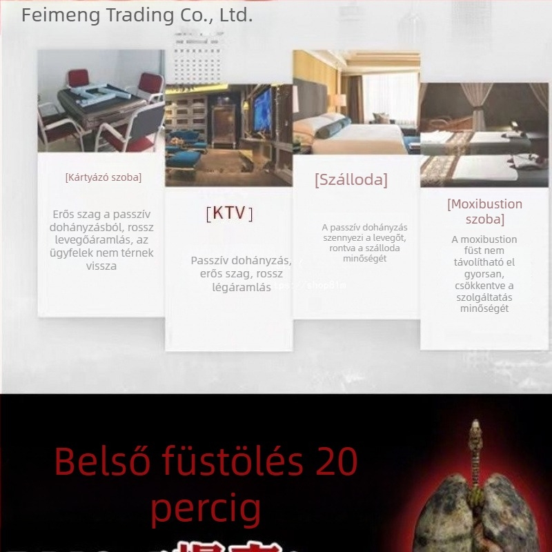 Levegőtisztító dohányzóhelyiségek és irodák számára — Formaldehid eltávolítás, 330 m³/h, ≤36 dB, 10 m² hatókör, Kompozit szűrő