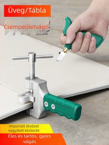 Kézi csempe- és üvegvágó kerámiához – éljelölő és vágóeszköz