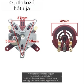 Univerzális elektromos teáskanna alap hőmérsékletszabályozó kapcsolóval, csatlakozóval és csatlakozó aljzattal