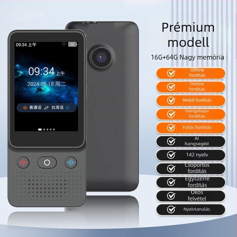 Offline okos fordító S09 – többnyelvű beszéd- és képi fordítás egyidejű tolmácsolással