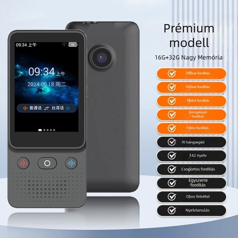 Offline okos fordító S09 – többnyelvű beszéd- és képi fordítás egyidejű tolmácsolással