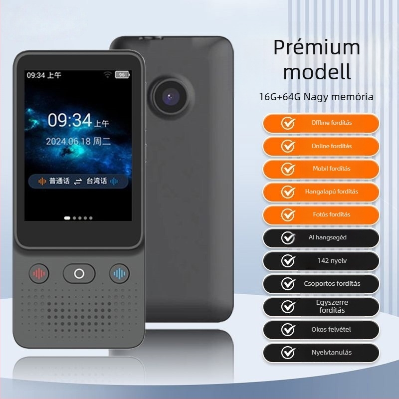 Offline okos fordító S09 – többnyelvű beszéd- és képi fordítás egyidejű tolmácsolással