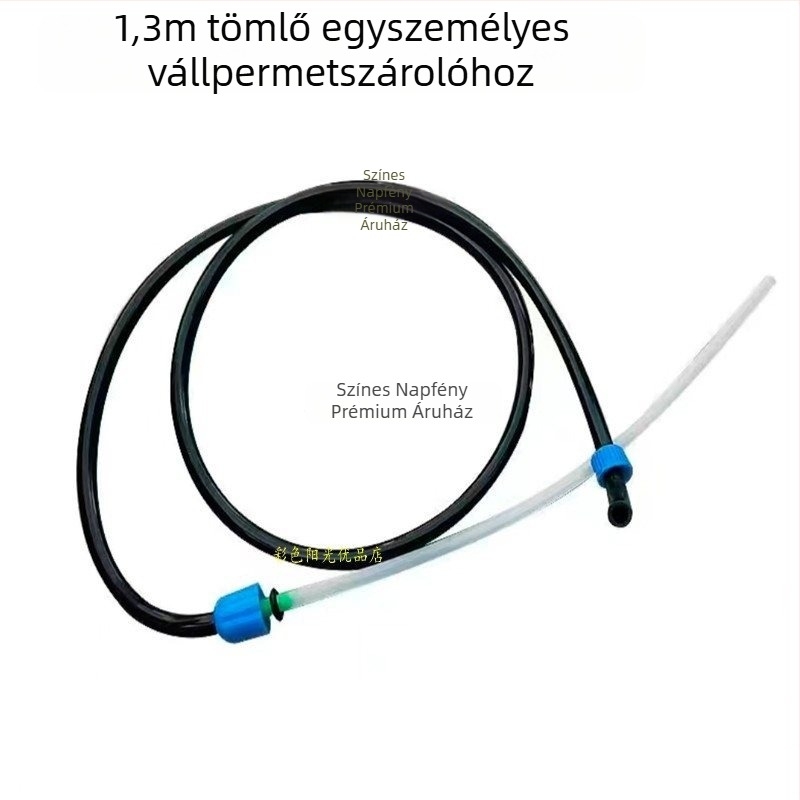 Vállon hordozható permetező, 5 literes kapacitás, légpumpa, leeresztő szelep, permetezőcső