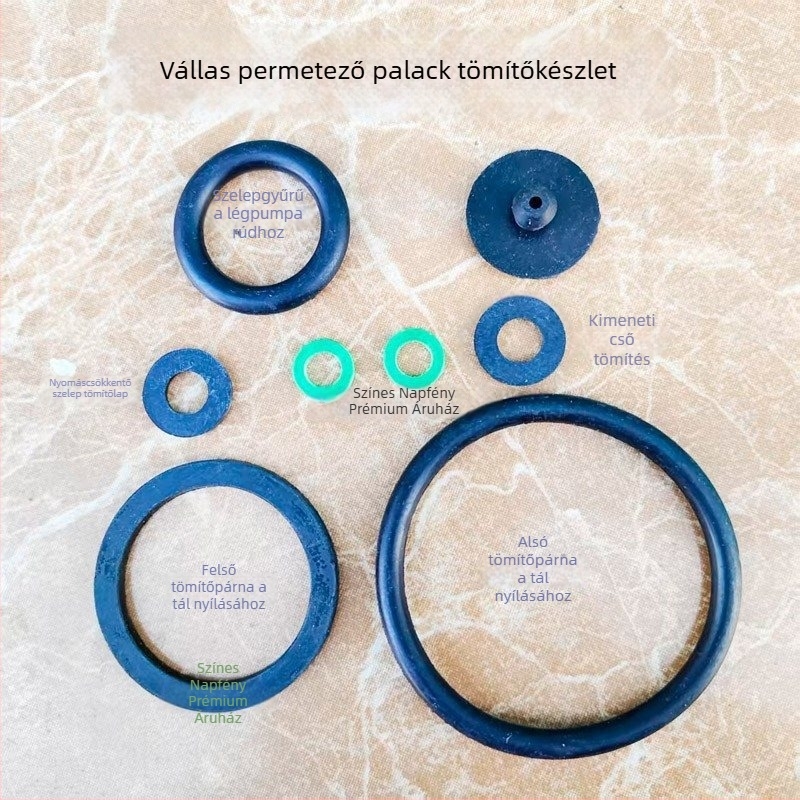 Vállon hordozható permetező, 5 literes kapacitás, légpumpa, leeresztő szelep, permetezőcső