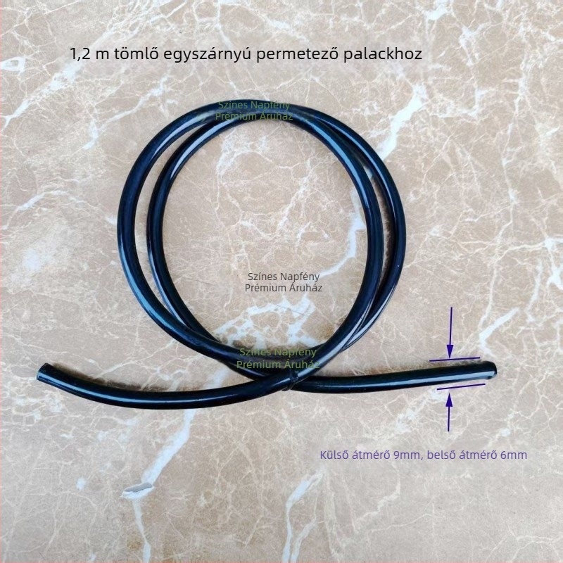 Vállon hordozható permetező, 5 literes kapacitás, légpumpa, leeresztő szelep, permetezőcső