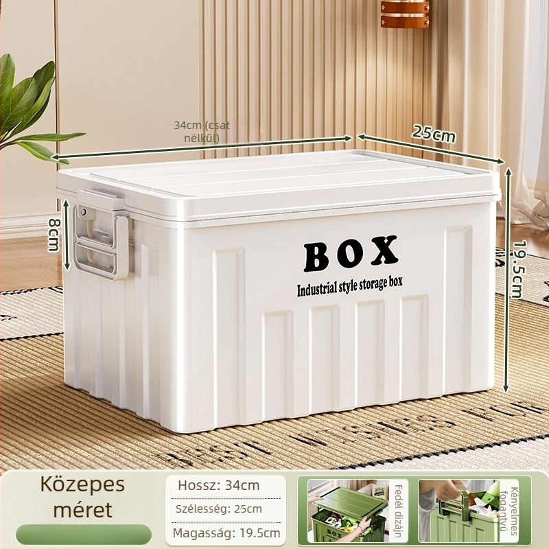 Kemping tároló doboz, ipari stílus, PP anyag, kapacitás 10-20 L, modell Z90018945