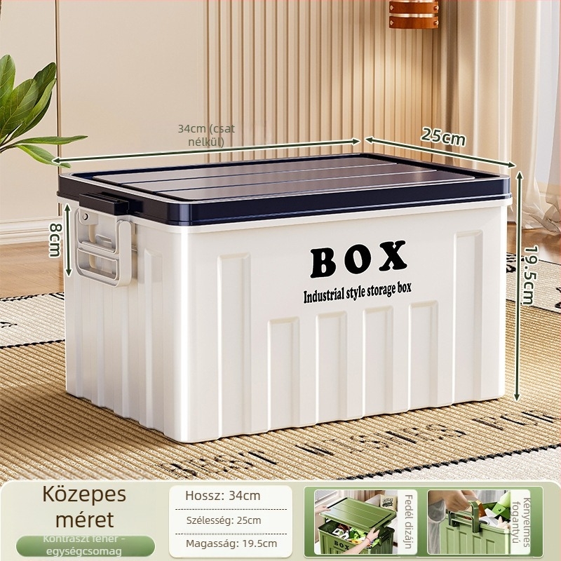 Kemping tároló doboz, ipari stílus, PP anyag, kapacitás 10-20 L, modell Z90018945
