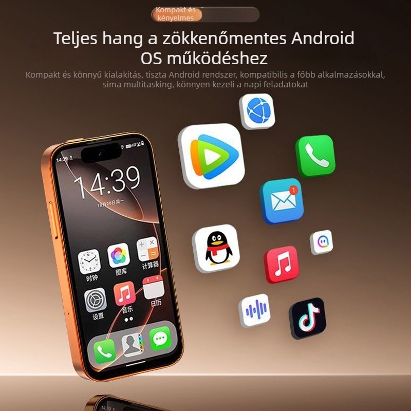 Mini okostelefon 5G, teljes hálózati kompatibilitás, modell A17, diákoknak szánt játékos telefon