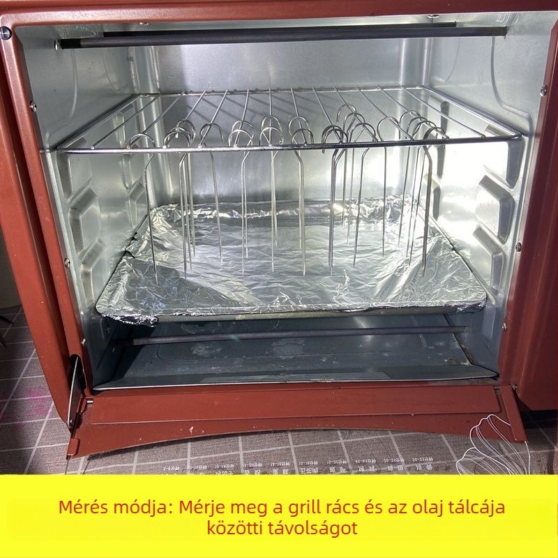 304 rozsdamentes acél függő BBQ nyársak 9 kampóval, újrafelhasználható