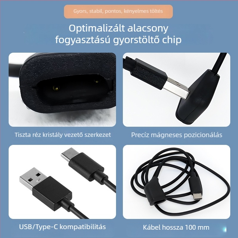 Rayneo V3 Slim mágneses töltőhöz tartozó töltőkábel Thunderbird okos szemüvegekhez, V3 AI szemüvegekhez felvételhez
