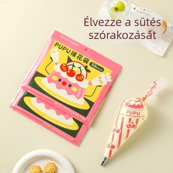 Tortadíszítő tasak díszítőcsövekkel, bababarát élelmiszer-minőségű anyagok, vastagodott egyszer használatos sütőeszköz
