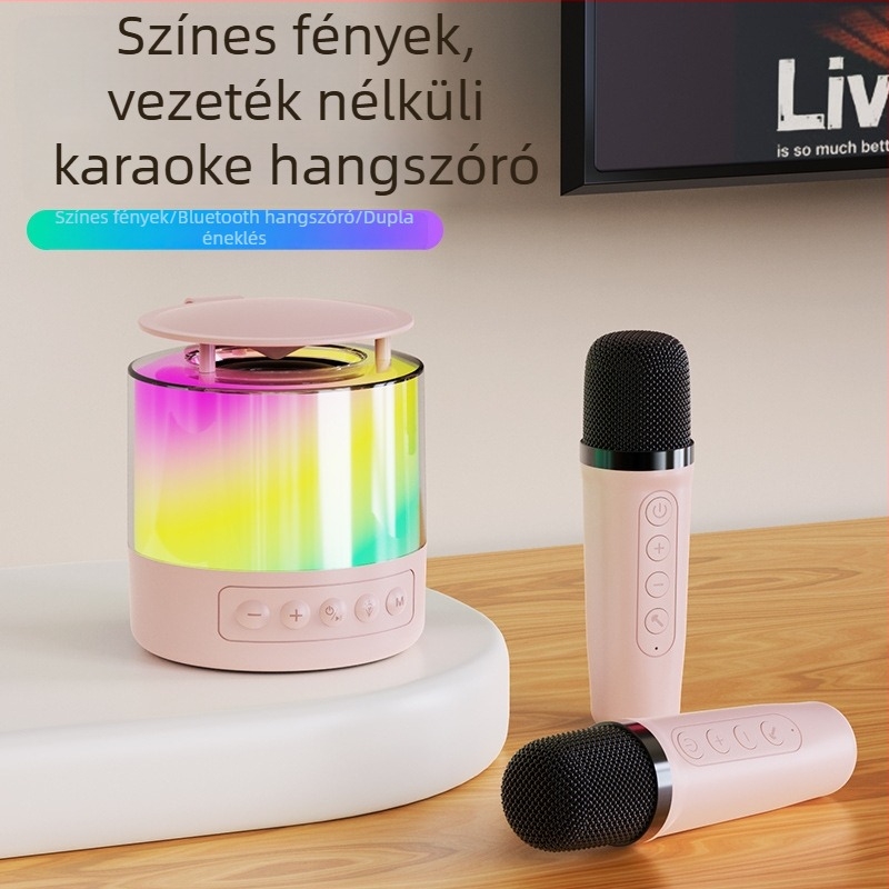 Bluetooth karaoke hangrendszer csillagos ég vetítéssel – mindent egyben mikrofonnal, kültéri készlet