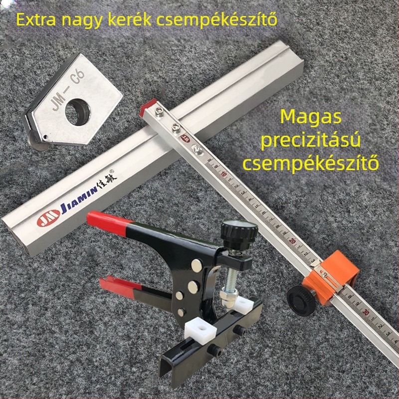 Csempevágó eszköz kerékkel tolóval és erős fogókkal – sokoldalú eszköz vastag padlólapok vágására és jelölésére