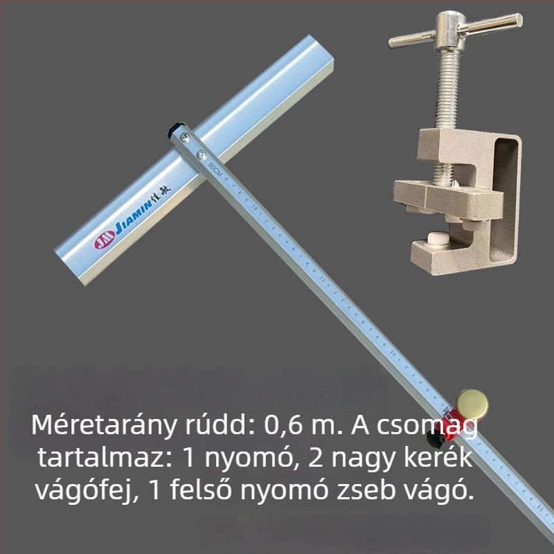 Csempevágó eszköz kerékkel tolóval és erős fogókkal – sokoldalú eszköz vastag padlólapok vágására és jelölésére
