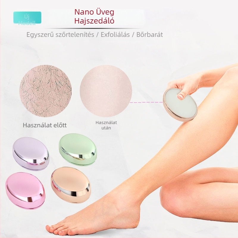 Kézi fájdalommentes testszőr-eltávolító nano-üveg technológiával, modell SK-1199, ABS anyag, tömeg 90 g, teljes testtisztítás