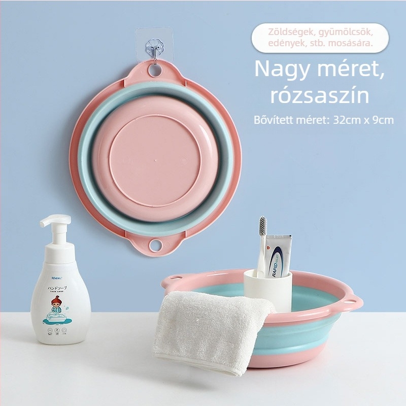 Összecsukható gyerek mosdóállvány - karikatúra dizájn, műanyag, bruttó tömeg 0.5 kg, 2021 nyarán bemutatva