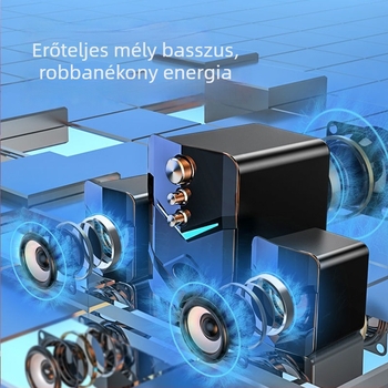 SADA asztali hangszóró PC/Laptophoz Bluetooth-kapcsolattal, 2.1 csatornás mélynyomó