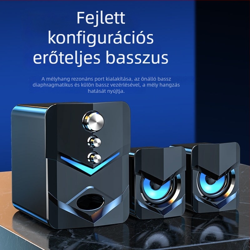 SADA asztali hangszóró PC/Laptophoz Bluetooth-kapcsolattal, 2.1 csatornás mélynyomó