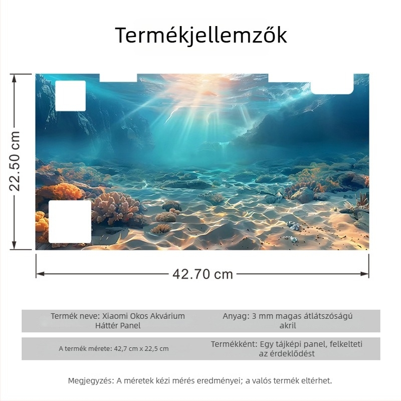 Akvárium háttér - akril, mini forma, tájépítés dekoráció, fő cél: akvárium tájépítés, funkció: egyéb