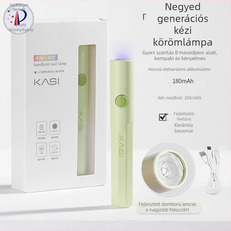 Kasi KS-103 Körömlakk Szárító Lámpa, kézi mini lámpa a Körmöknek, gyors száradás, hazai márka, Zhejiang eredet