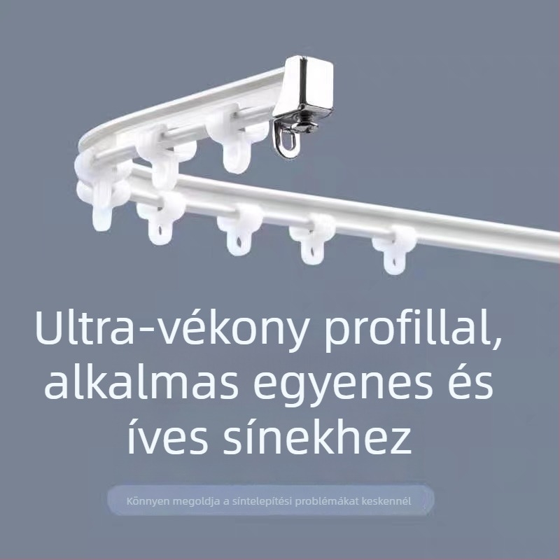 Fiber Brocade alumínium csúszó sínrendszer, 2.0 alumínium ötvözet, testre szabható, egyenes és görbe sínek, modern minimalista kialakítás