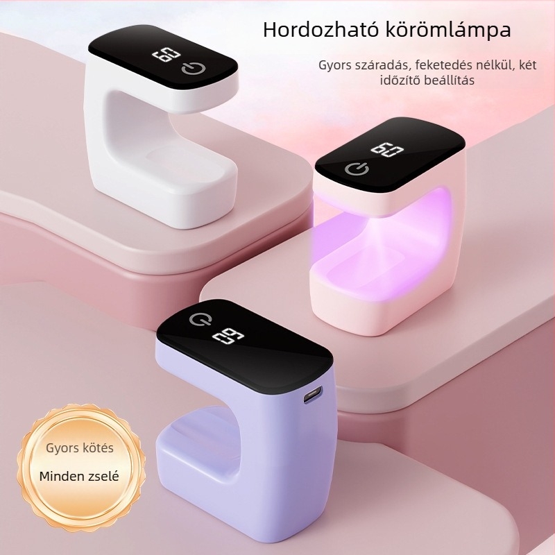 Mini manikűr lámpa zselés körömre – gyors száradás fototerápia, Modell 8814, OEM, alapcsomagolás, általános használatra
