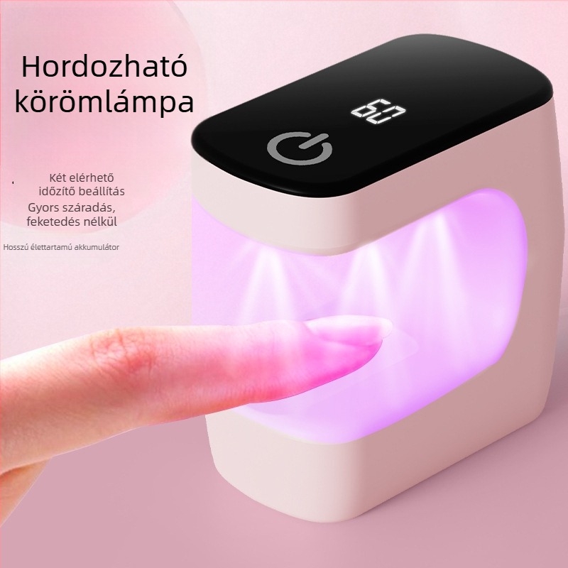 Mini manikűr lámpa zselés körömre – gyors száradás fototerápia, Modell 8814, OEM, alapcsomagolás, általános használatra
