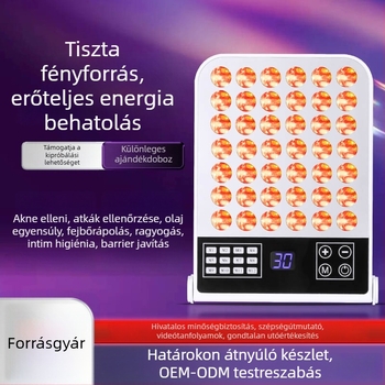 HAOSHIDA LED fotonterápiás szépségberendezés – bőrápolás, vörös és kék fény, negatív ionok (IPX2 vízálló; háztartási használat)