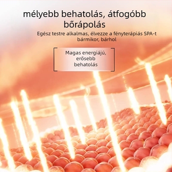 HAOSHIDA LED fotonterápiás szépségberendezés – bőrápolás, vörös és kék fény, negatív ionok (IPX2 vízálló; háztartási használat)