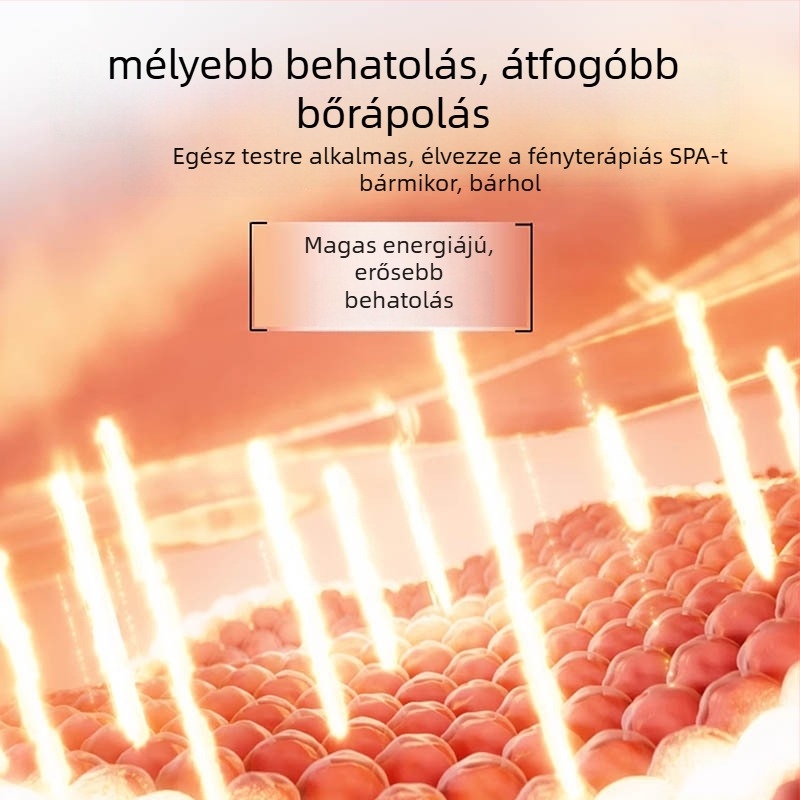 HAOSHIDA LED fotonterápiás szépségberendezés – bőrápolás, vörös és kék fény, negatív ionok (IPX2 vízálló; háztartási használat)