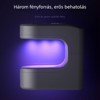 GC-001 LED köröm-szárító lámpa otthoni használatra, körömvágóval és polírozóval