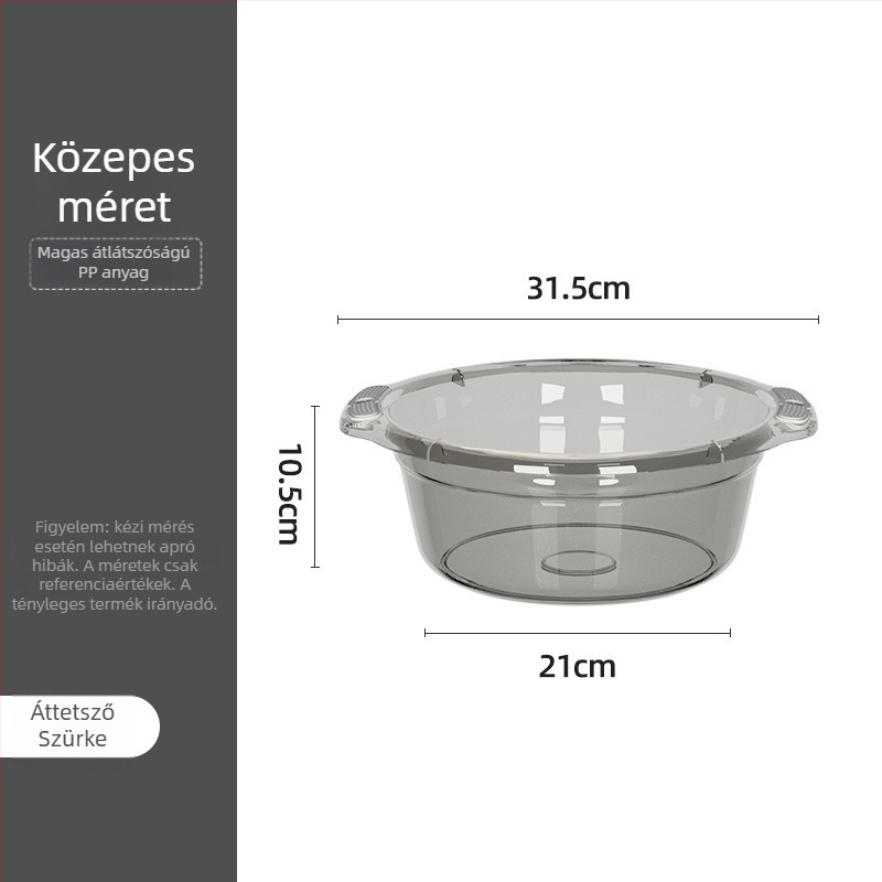 Háztartási műanyag mosóedény, vastagított és tartós, arc- és zöldségmosáshoz (Anyag: Egyéb; Nettó tömeg: 120–150 g; Dobozmennyiség: 60/80 db; Bruttó tömeg: kevesebb, mint 0,5 kg; Piacra kerülés: 2025)