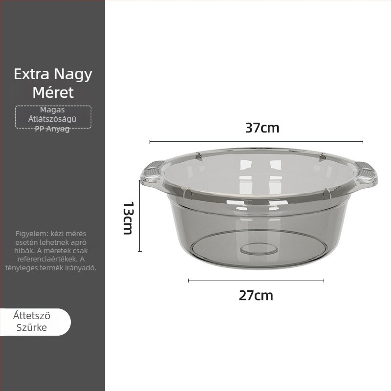 Háztartási műanyag mosóedény, vastagított és tartós, arc- és zöldségmosáshoz (Anyag: Egyéb; Nettó tömeg: 120–150 g; Dobozmennyiség: 60/80 db; Bruttó tömeg: kevesebb, mint 0,5 kg; Piacra kerülés: 2025)