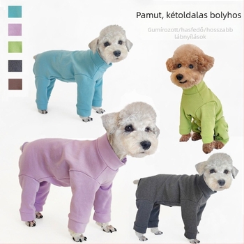 Teddy-Schnauzer kutya ruházat, négy lábra teljes lefedettség, 100% pamut alapréteg, egyszínű