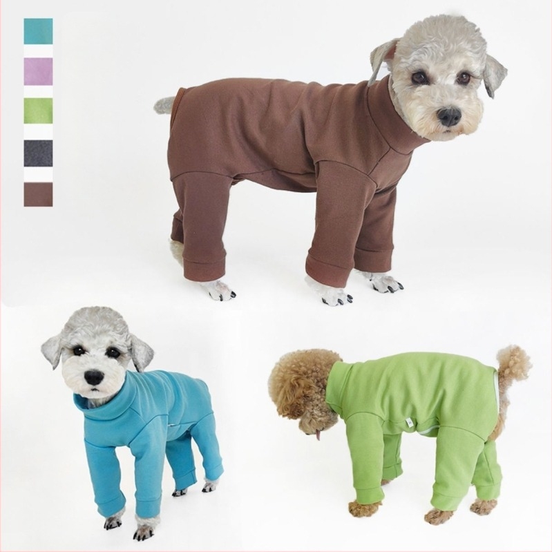 Teddy-Schnauzer kutya ruházat, négy lábra teljes lefedettség, 100% pamut alapréteg, egyszínű