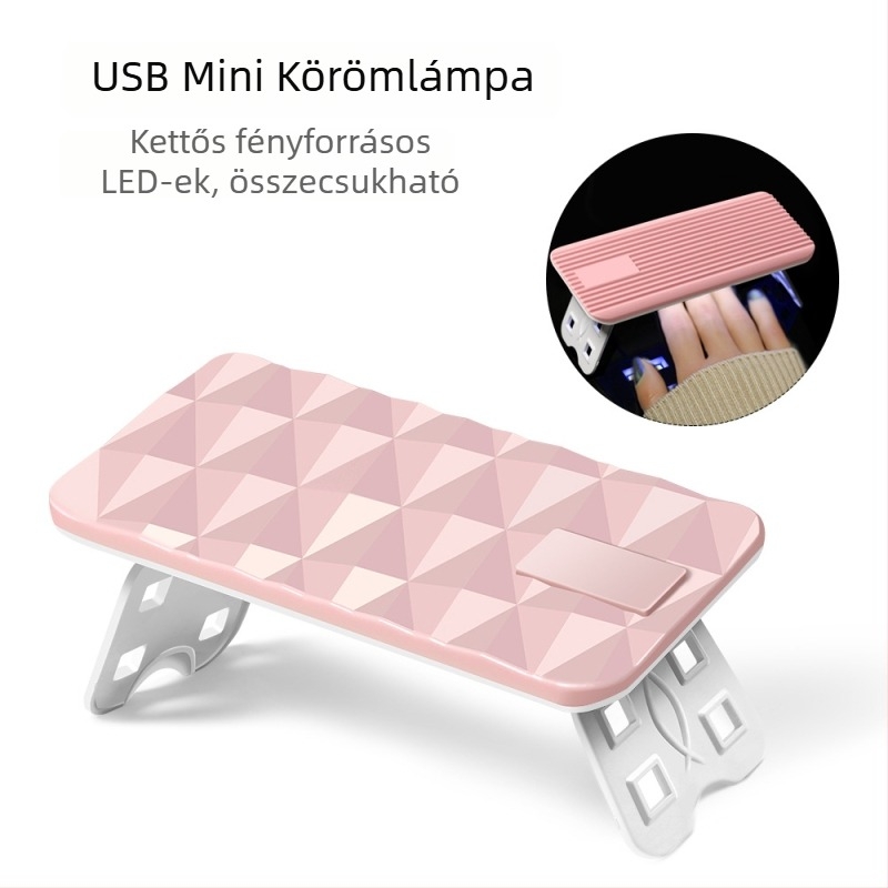 Manikűr lámpa 9 LED-del, kettős fényforrás, 27W, gyorsan száradó zselés lak készülék