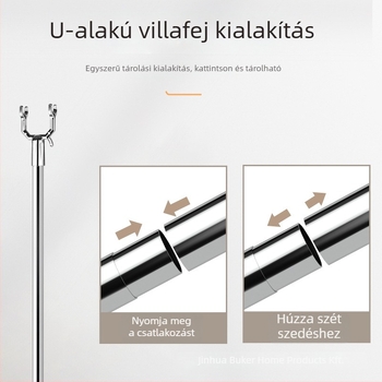 AISPUTIN Rozsdamentes acél teleszkópos ruhaszárító villa erkéllyel – Modern minimalist dizájn