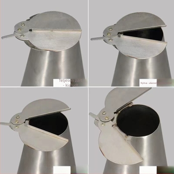 Szén-hőt-pot hőmérséklet-szabályozó sapka, rozsdamentes acél, kapacitás 2,1–4 L, elektromos nélkül