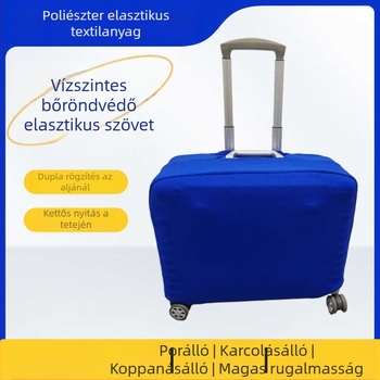 Bőröndvédő huzat, rugalmas, poliészter, egyszínű, vágás elleni