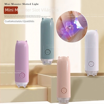 Yixijia 510# kézben tartható mini körömlámpa – gyors száradás, kettős tápegység (plug-in / újratölthető akkumulátor), Guangzhou