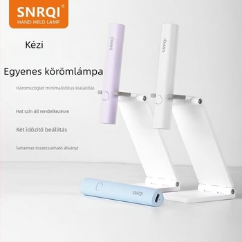 SNRQI Kézi Körömlámpa Állvánnyal, K3 Modell, Újratölthető, Gyorsan Száradó Fototerápiás Lámpa Zselés Körmök Számára