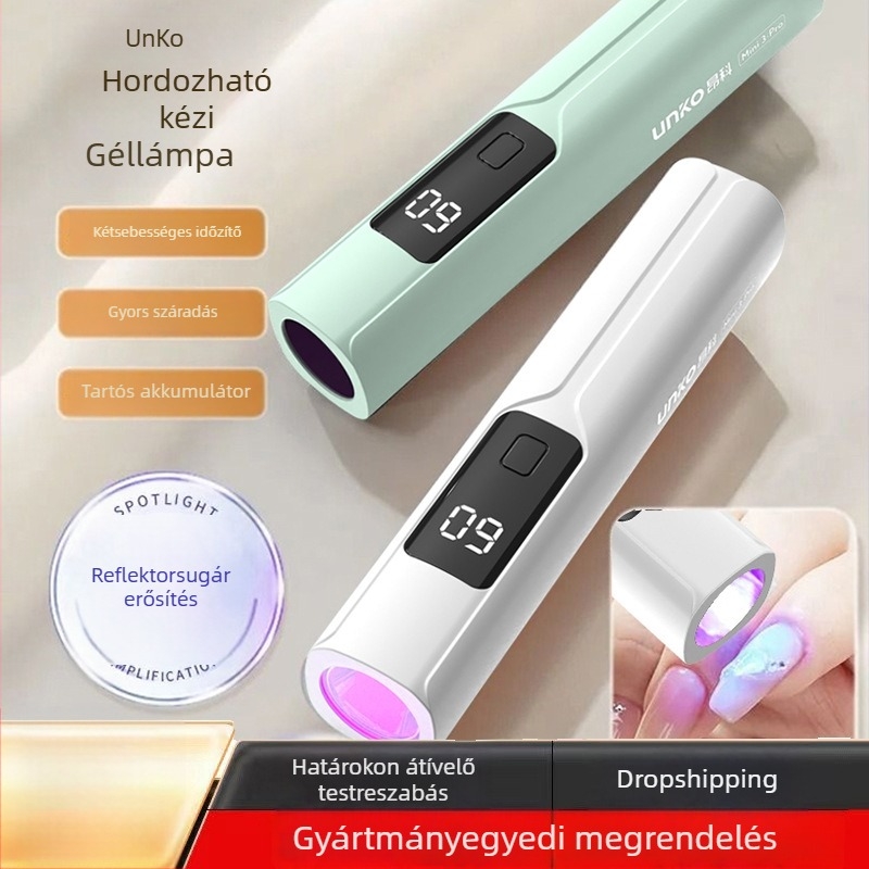 Körömlámpa - kézi, hordozható, újratölthető, modell Nail art one-word lamp