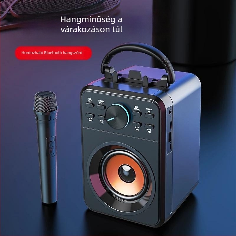 Bluetooth karaoke hangszóró, 2.1 csatornás, 3600mAh akkumulátor, 8 órás lejátszás, TF-kártya támogatás, modell X1