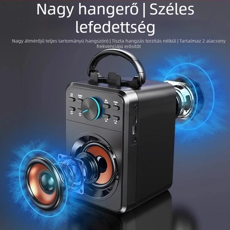 Bluetooth karaoke hangszóró, 2.1 csatornás, 3600mAh akkumulátor, 8 órás lejátszás, TF-kártya támogatás, modell X1