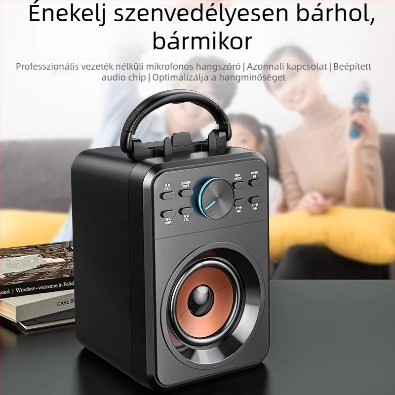 Bluetooth karaoke hangszóró, 2.1 csatornás, 3600mAh akkumulátor, 8 órás lejátszás, TF-kártya támogatás, modell X1