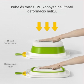 Összecsukható arctisztító tál babáknak és gyerekeknek — hordozható PP/TPE edény, nyomtatott logó, testreszabható