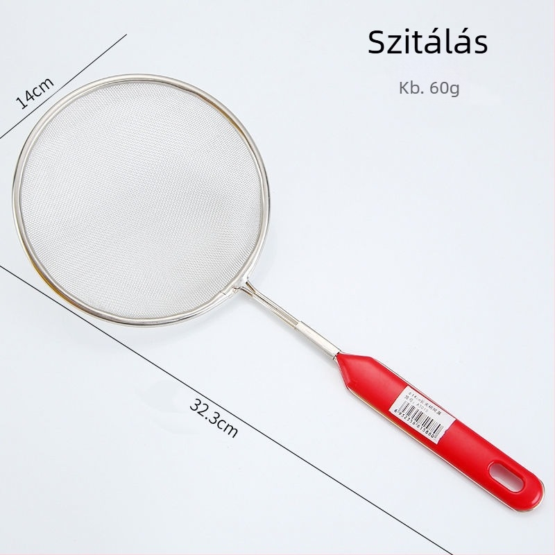 Rozsdamentes acél szűrőkanál madárfészek és szója tejéhez, fin hálószűrő, háztartási konyha, 201 rozsdamentes acél